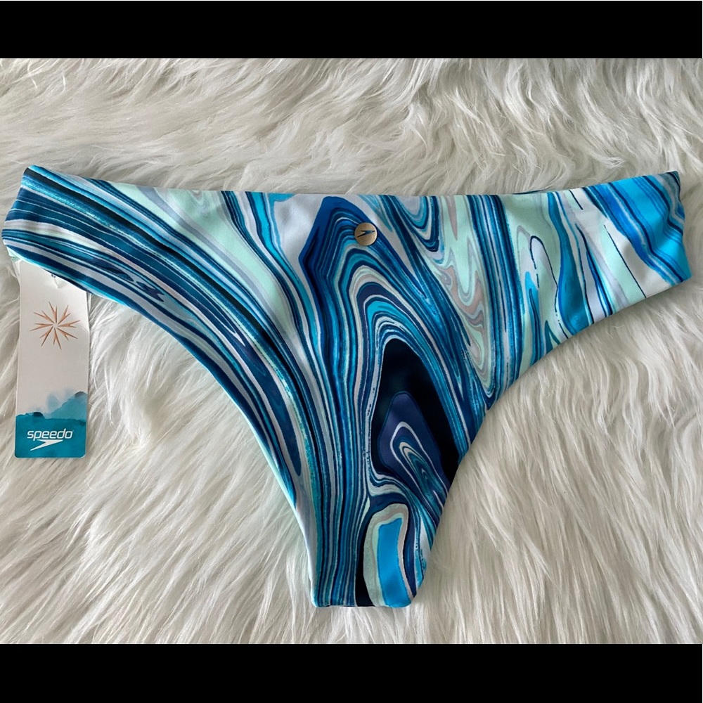 Speedo Hipster Bikini Bottom in Amalfi Blue size M - Picture 6 of 7